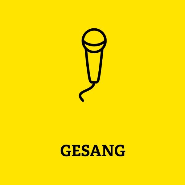 Mikrofon mit der Aufschrift Gesang