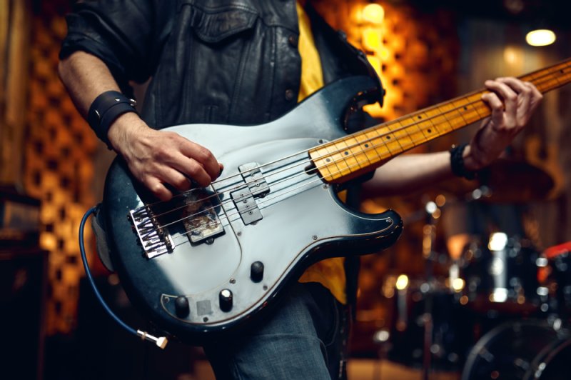 Bespielte Gitarre