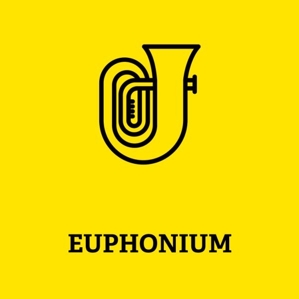 Symbol eines Euphonium mit Aufschrift Euphonium
