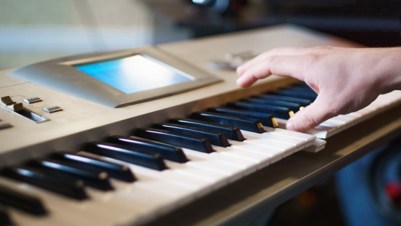 Ausschnitt einer bespielten Keyboards